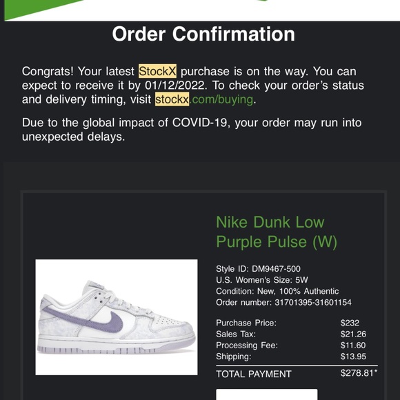 Nike dunk low purple pulse - Picture 6 of 6